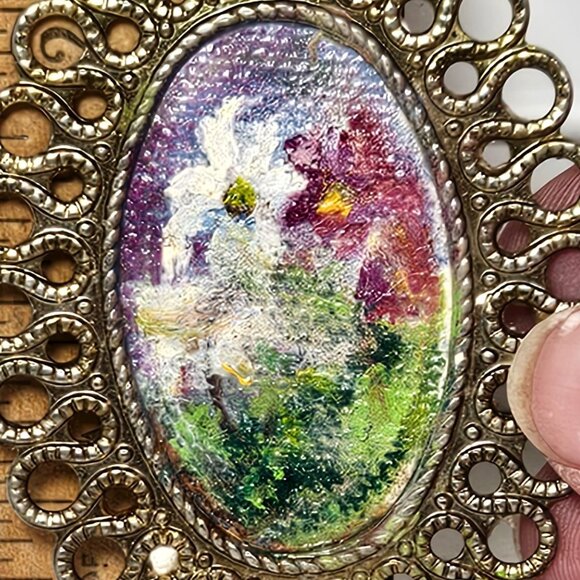 Original Oil Painting by Pauline Miller Dollhouse Miniature - Picture 4 of 4